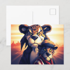 Lion Cute Vykort