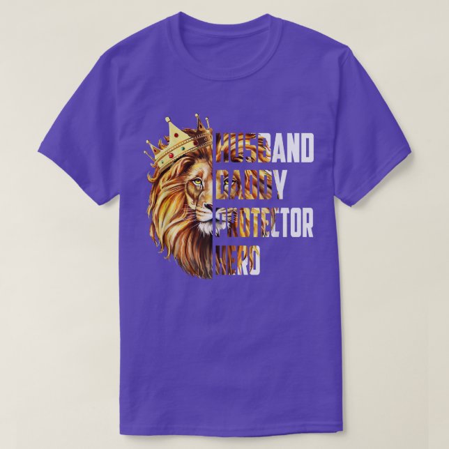 Lion Dad Daddy Husband Protector Hero Father's Day T Shirt (Design framsida)