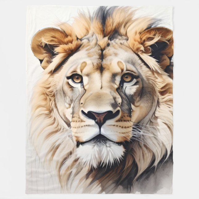 Lion Designed Blanket Fleecefilt (Framsidan)