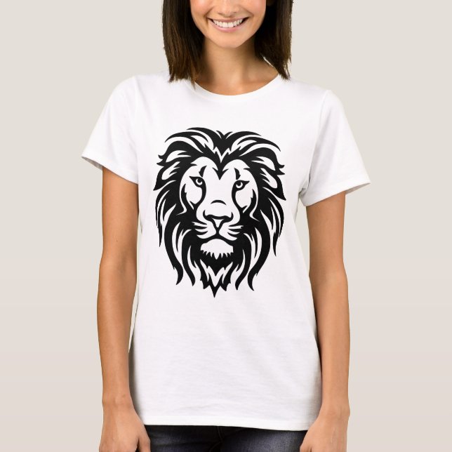 Lion Drawing T-Shirt – Creative Sketch Style Graph (Framsida)