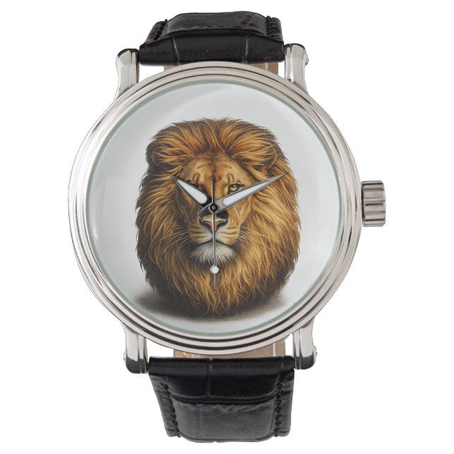 Lion Face eWatch | Cute Animal Smart Watch Armbandsur (Framsida)