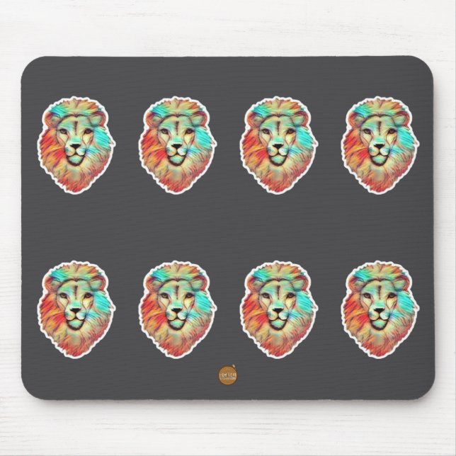 Lion Face Mouse Mat Musmatta (Framsidan)