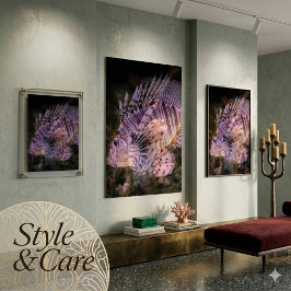 Lion Fish Wall Poster Custom Ocean Design