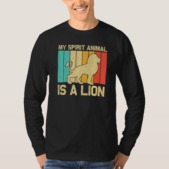 Lion For Men Women African Safari Zoo Animal Retro T Shirt (Framsida)