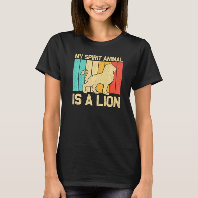 Lion For Men Women African Safari Zoo Animal Retro T Shirt (Framsida)