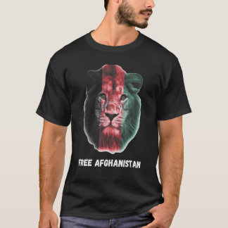Lion Free Afghanistan Afghanistan Flag T Shirt