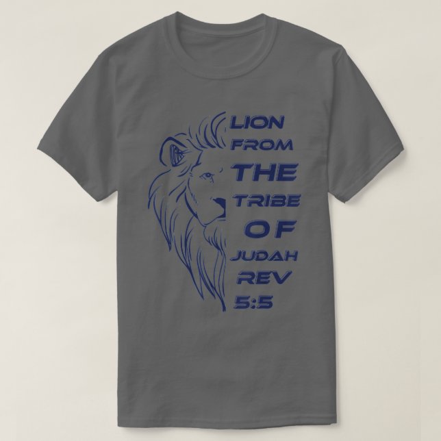Lion From The Tribe of Judah Christian Shirts For  T Shirt (Design framsida)
