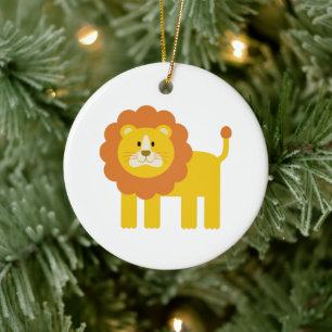 Lion Julgransprydnad Keramik