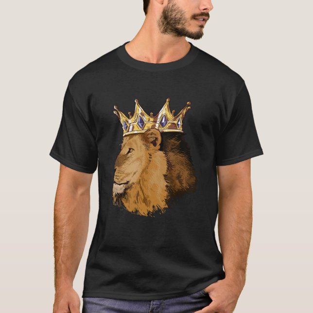 Lion King Crown Big Cat Africa Safari Family T Shirt (Framsida)