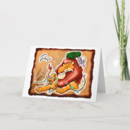 LION & LAMB FRED (matta) - av Jeff Willis Art Kort