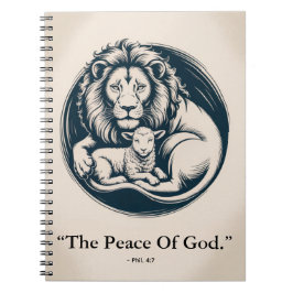 Lion & Lamb Peace Journal - Prophetic Harmony Art Anteckningsbok
