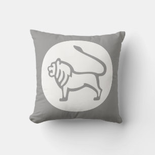 LION/LEO HOROSKOP på GRÅ kudde