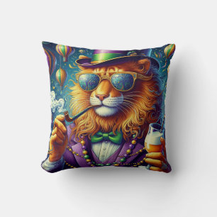 Lion/Louisiana Mardi Gras Kudde