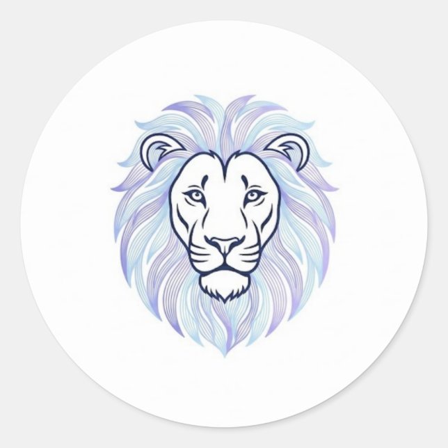 lion magic runt klistermärke (Framsida)