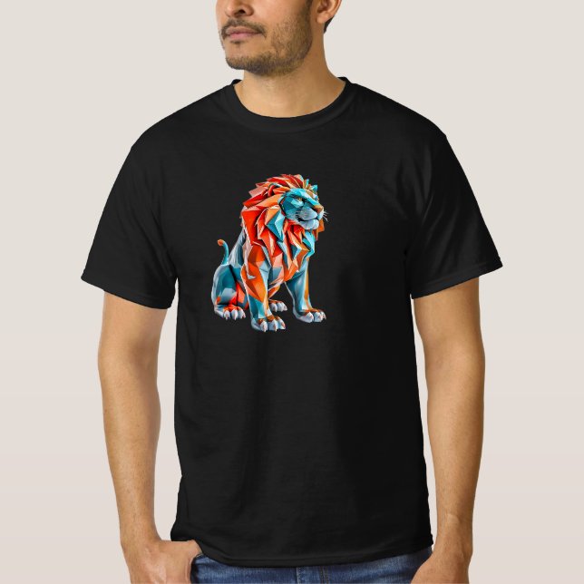 Lion majestueux roi de la savane. t shirt (Framsida)