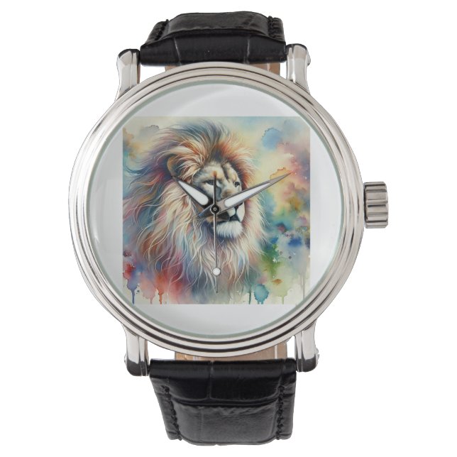 Lion Majesty 200824AREF131 - Watercolor Armbandsur (Framsida)