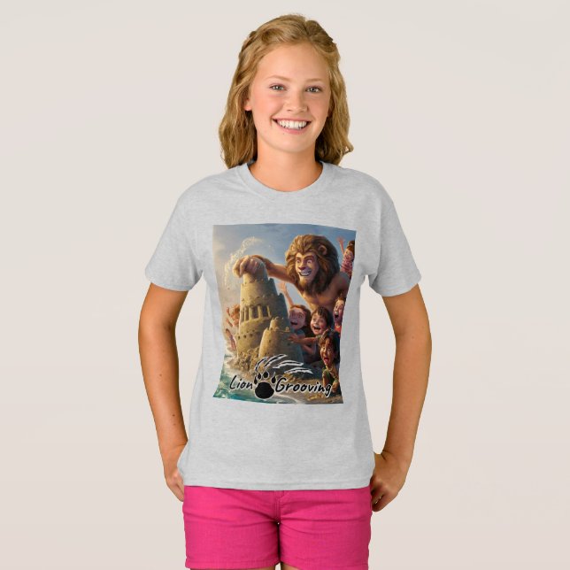Lion Man Castelo de Areia T Shirt (Hel framsida)
