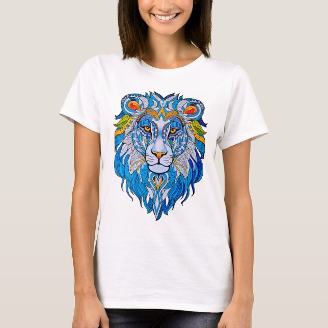 Lion Mandala T Shirt (Framsida)