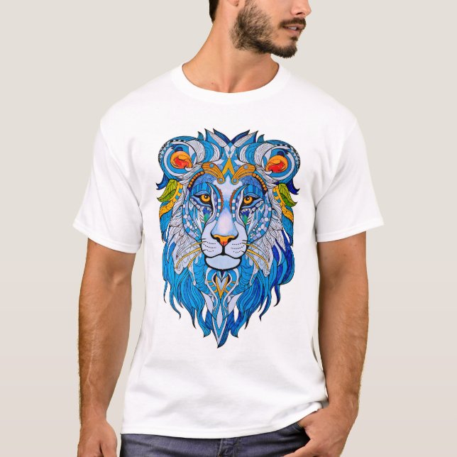 Lion Mandala T Shirt (Framsida)