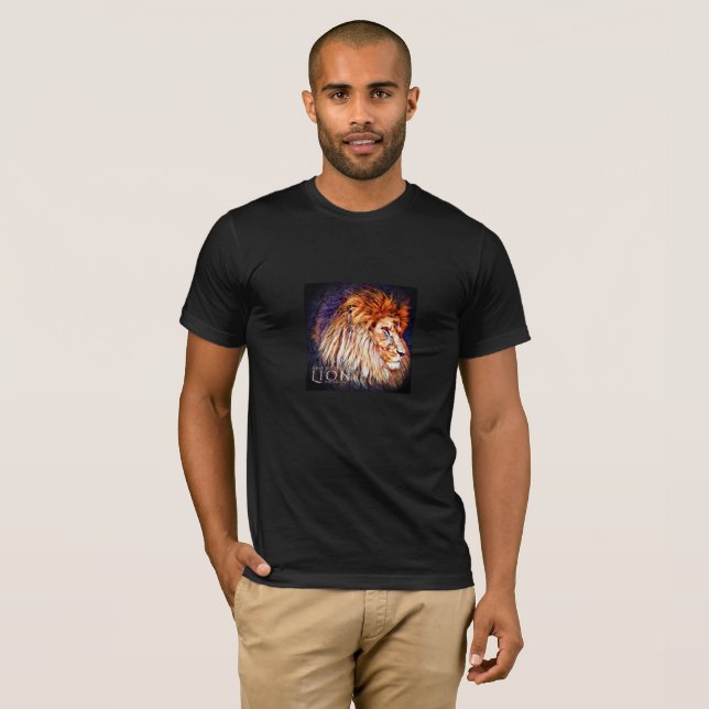Lion [Men's Bella Canvas T-Shirts] T Shirt (Hel framsida)