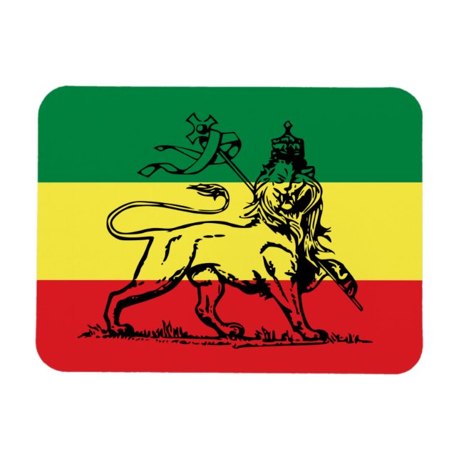 Lion of Juda - Rastafara Rastafari - Reggae Magnet (Horisontell)