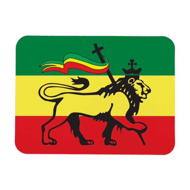 Lion of Juda - Rastafara Rastafari - Reggae Magnet (Horisontell)