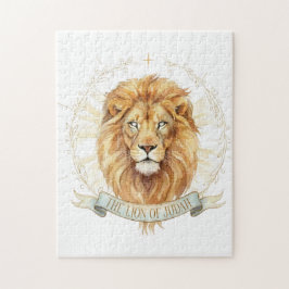 Lion of Judah Biblical Watercolor Jigsaw Puzzle  Pussel