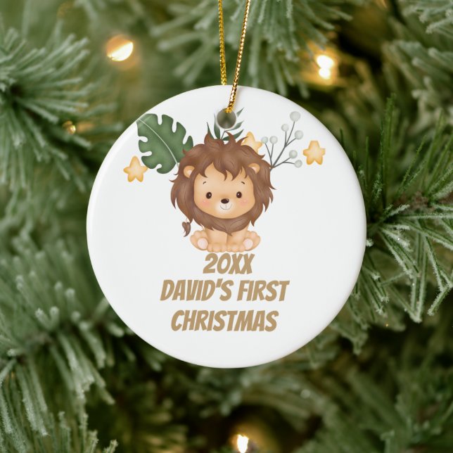 Lion of Judah Ceramic Ornament First Christmas (Träd)