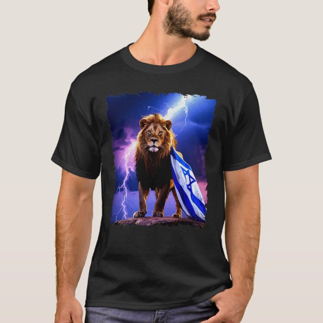 Lion Of Judah Christian Faith T Shirt (Framsida)