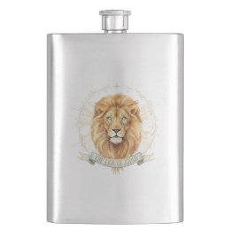 Lion of Judah Classic 8oz Stainless Steel Flask Fickplunta