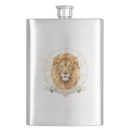 Lion of Judah Classic 8oz Stainless Steel Flask Fickplunta