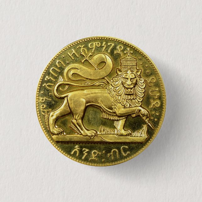 Lion of Judah Empire Ethiopia Rasta Reggae Roots Knapp (Framsida)