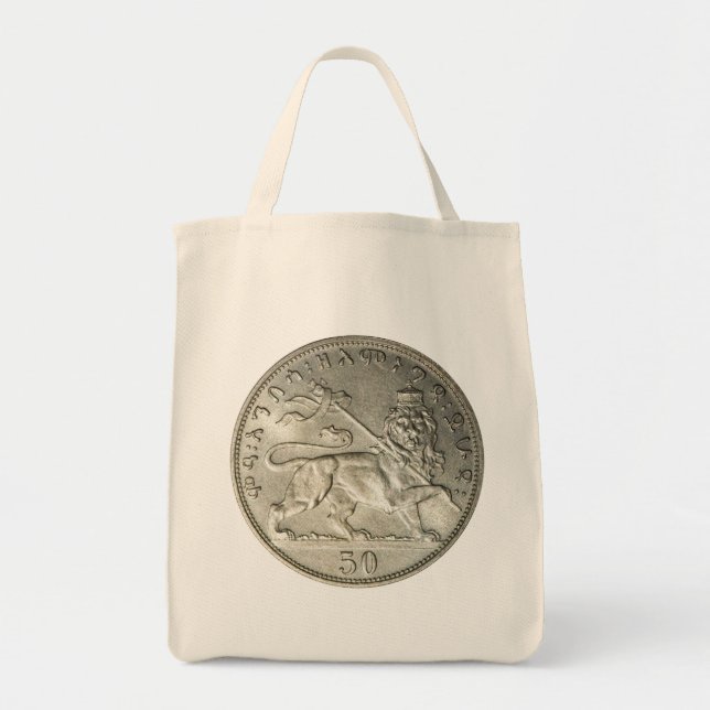 Lion of Judah Empire of Ethiopia Rastafari Bag Tygkasse (Framsidan)