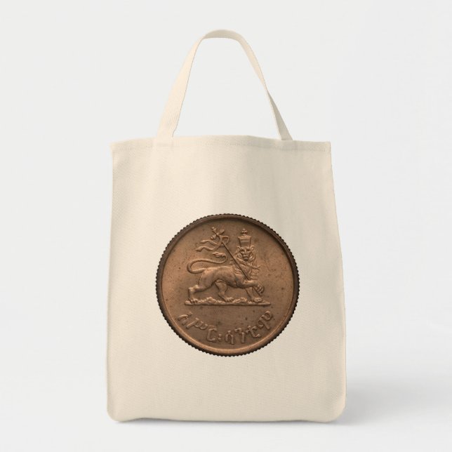 Lion of Judah Empire of Ethiopia Rastafari Bag Tygkasse (Framsidan)