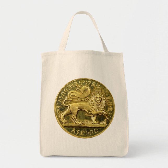 Lion of Judah Empire of Ethiopia Rastafari Bag Tygkasse (Framsidan)