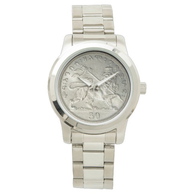 Lion of Judah Haile Selassie Jah Rastafari Rasta Armbandsur (Framsida)