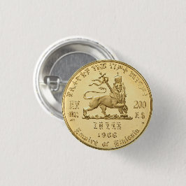 Lion of Judah - Haile Selassie - Rastafari Button Knapp