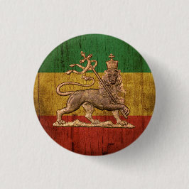Lion of Judah - Haile Selassie - Rastafari Button Knapp