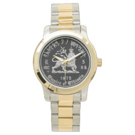Lion of Judah Haile Selassie Rastafari Gold Watch  Armbandsur