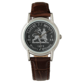Lion of Judah Haile Selassie Rastafari Gold Watch Armbandsur