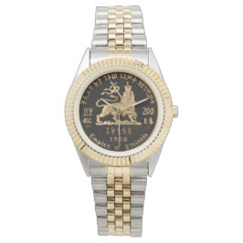 Lion of Judah Haile Selassie Rastafari Gold Watch  Armbandsur
