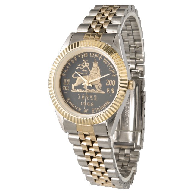 Lion of Judah - Haile Selassie - Rastafari Watch A Armbandsur (Vinklad)
