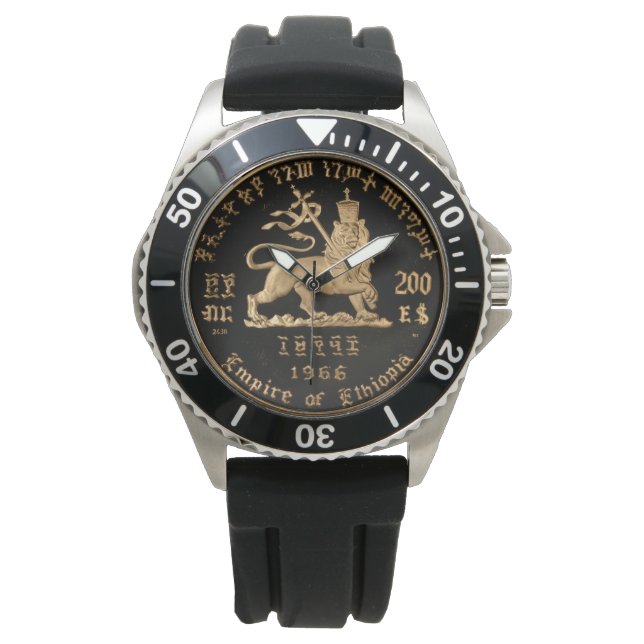 Lion of Judah - Haile Selassie - Rastafari Watch A Armbandsur (Framsida)
