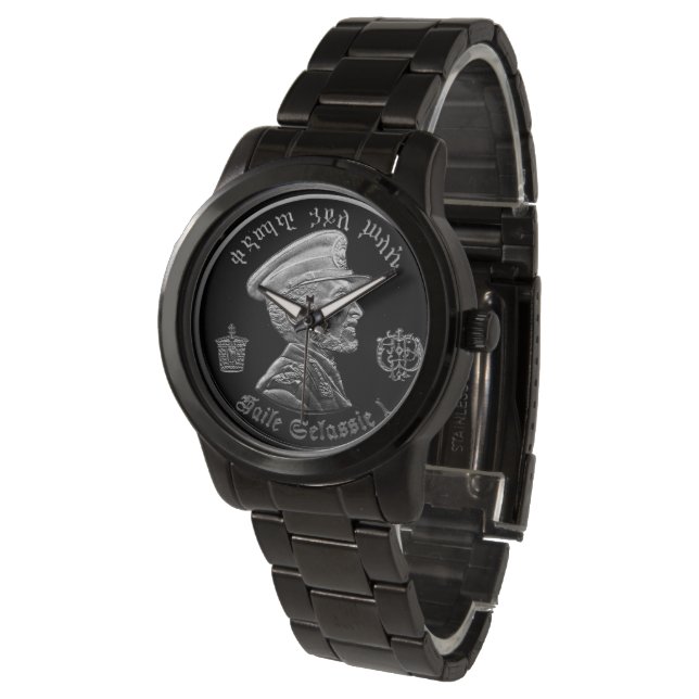 Lion of Judah - Haile Selassie - Rastafari Watch A Armbandsur (Vinklad)