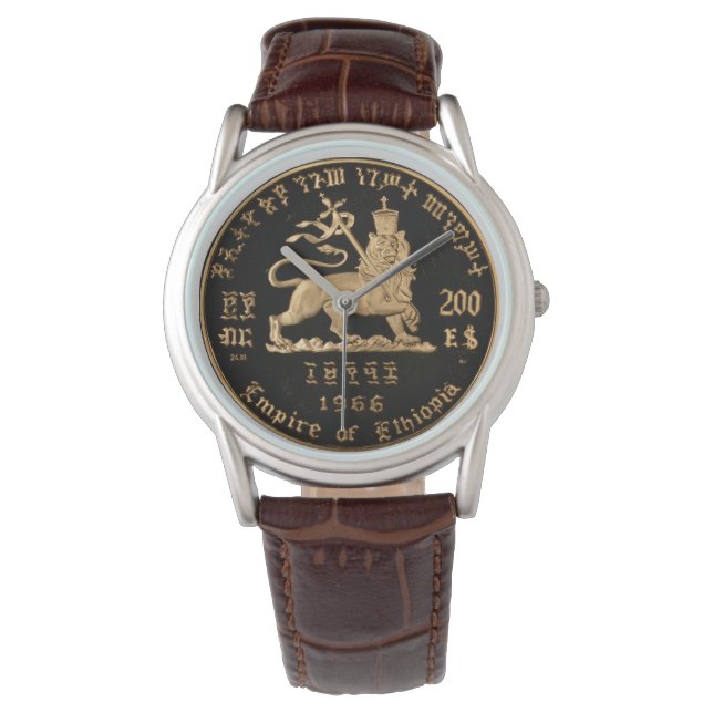 Lion of Judah - Haile Selassie - Rastafari Watch A Armbandsur (Framsida)