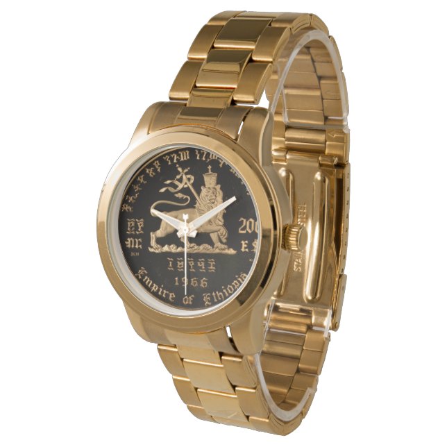 Lion of Judah - Haile Selassie - Rastafari Watch A Armbandsur (Vinklad)