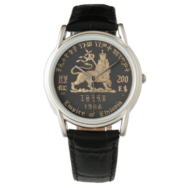 Lion of Judah - Haile Selassie - Rastafari Watch A Armbandsur (Framsida)