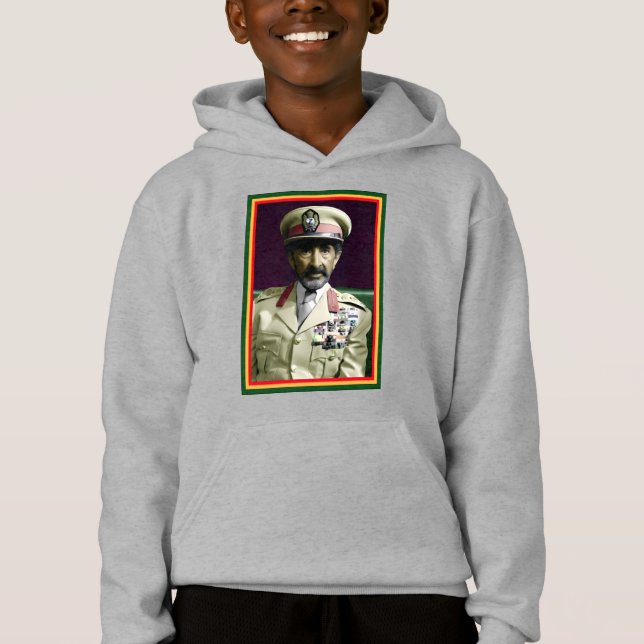 Lion of Judah Jah Army INI Haile Selassie Rasta T Shirt (Framsida)