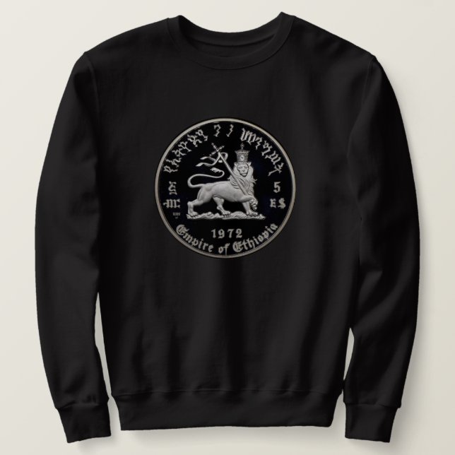 Lion of Judah Jah Rastafari Rasta Roots Sweater Lång Ärmad Tröja (Design framsida)