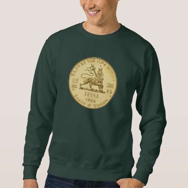 Lion of Judah Jah Rastafari Rasta Roots Sweater Lång Ärmad Tröja (Framsida)